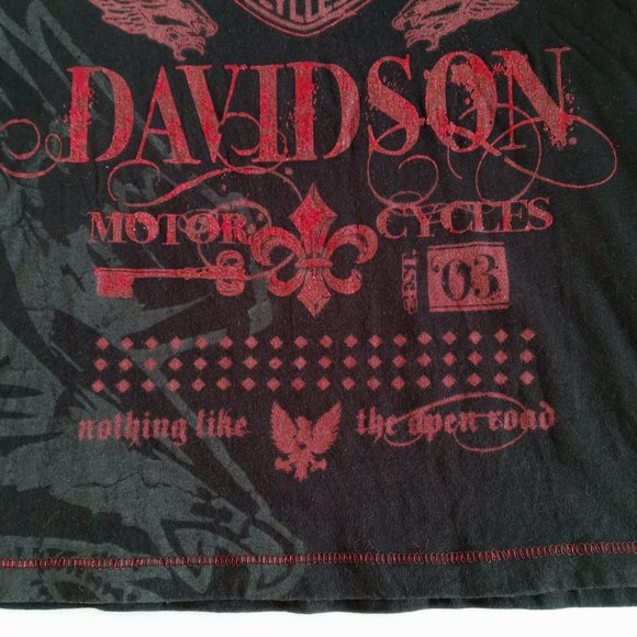Harley-Davidson Fort Mac black long sleeve graphic tee size m runs small - Picture 6 of 10